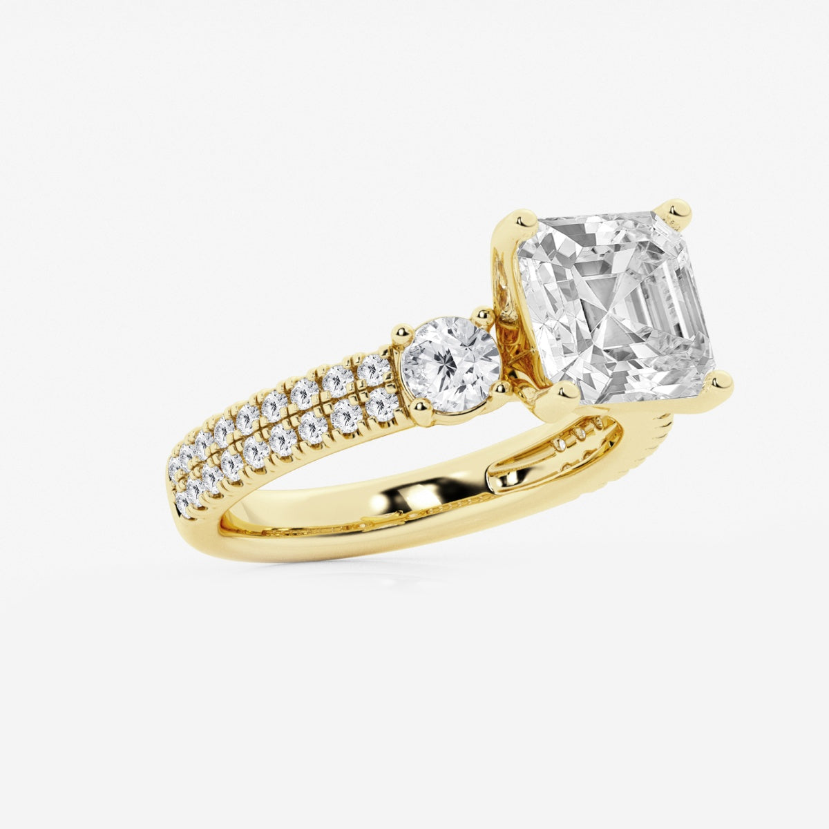 Vivienne - Double Row Accents Engagement Ring