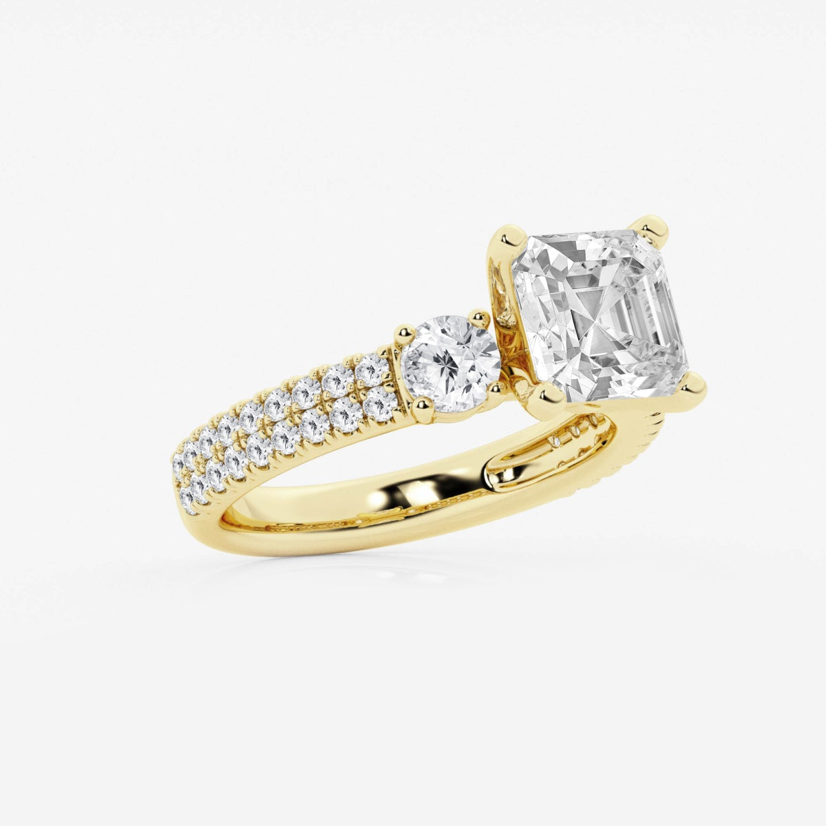 Vivienne - Double Row Accents Engagement Ring