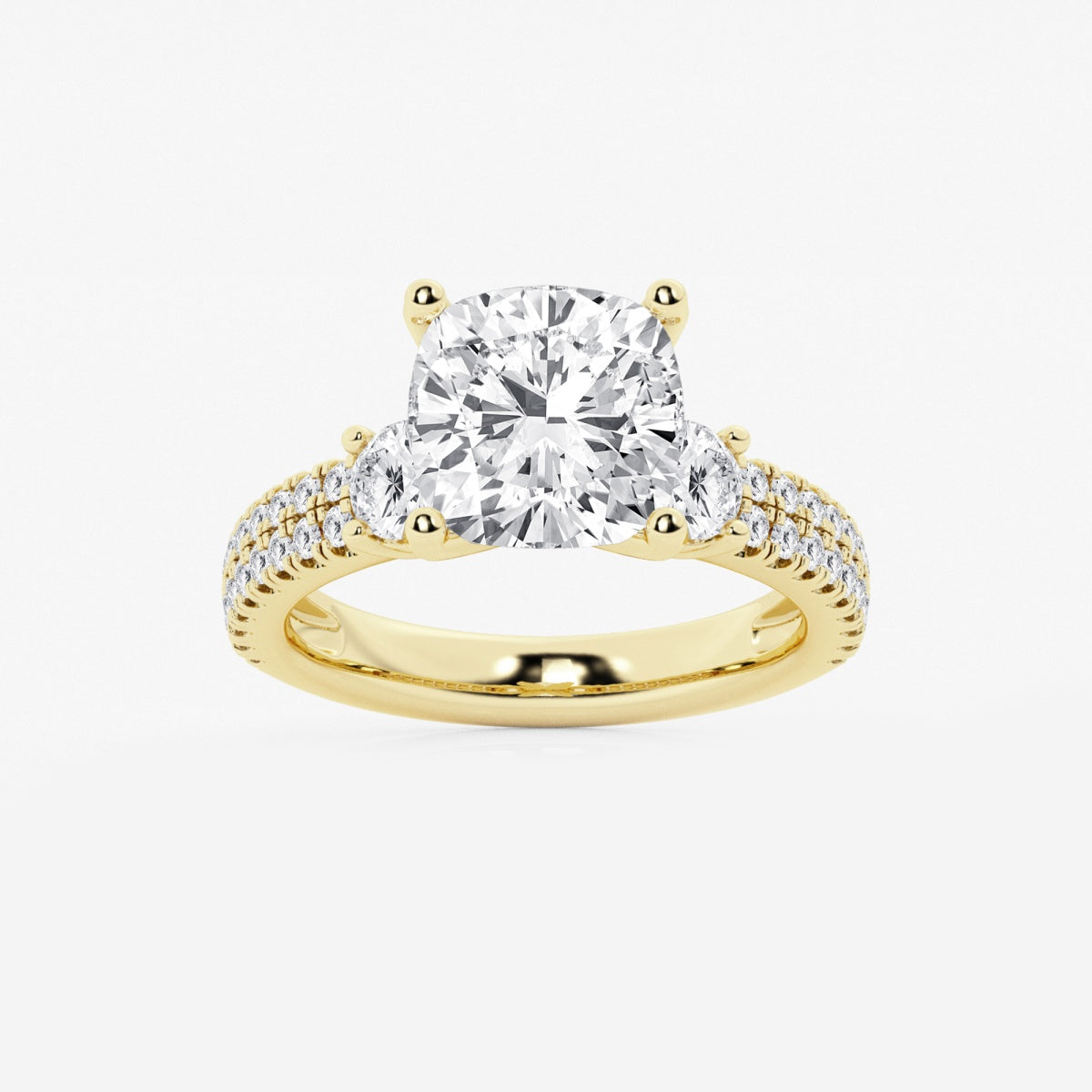 Vivienne - Double Row Accents Engagement Ring