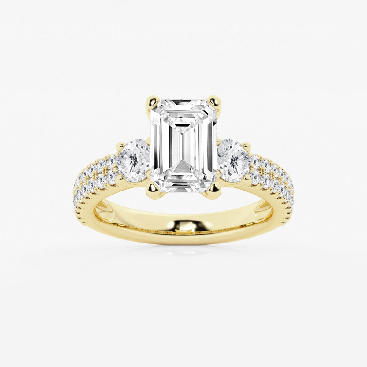 Vivienne - Double Row Accents Engagement Ring
