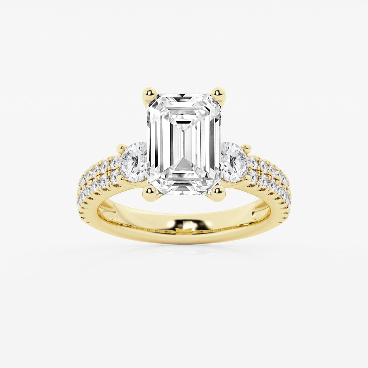Vivienne - Double Row Accents Engagement Ring