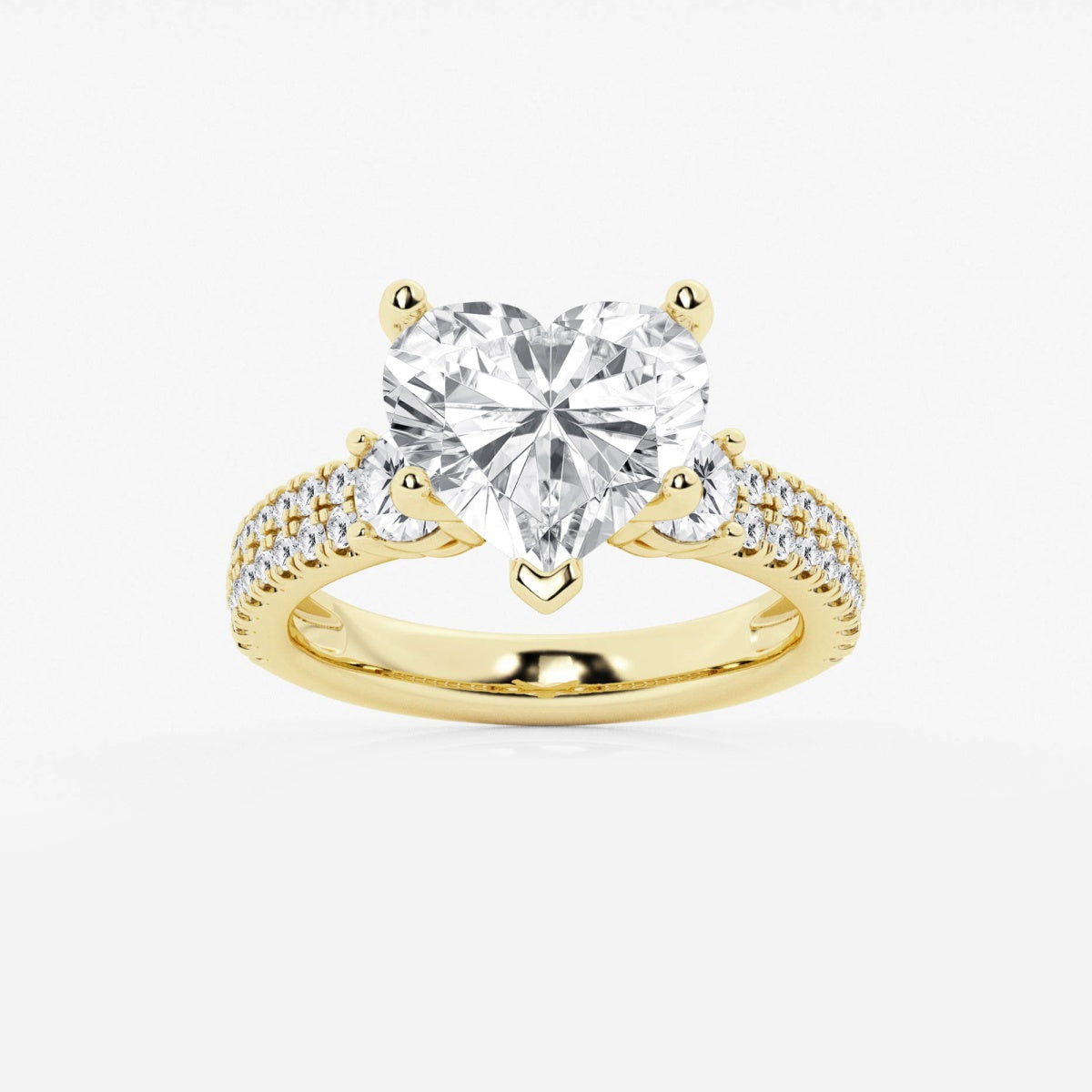 Vivienne - Double Row Accents Engagement Ring