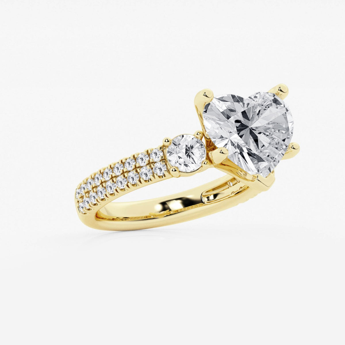 Vivienne - Double Row Accents Engagement Ring