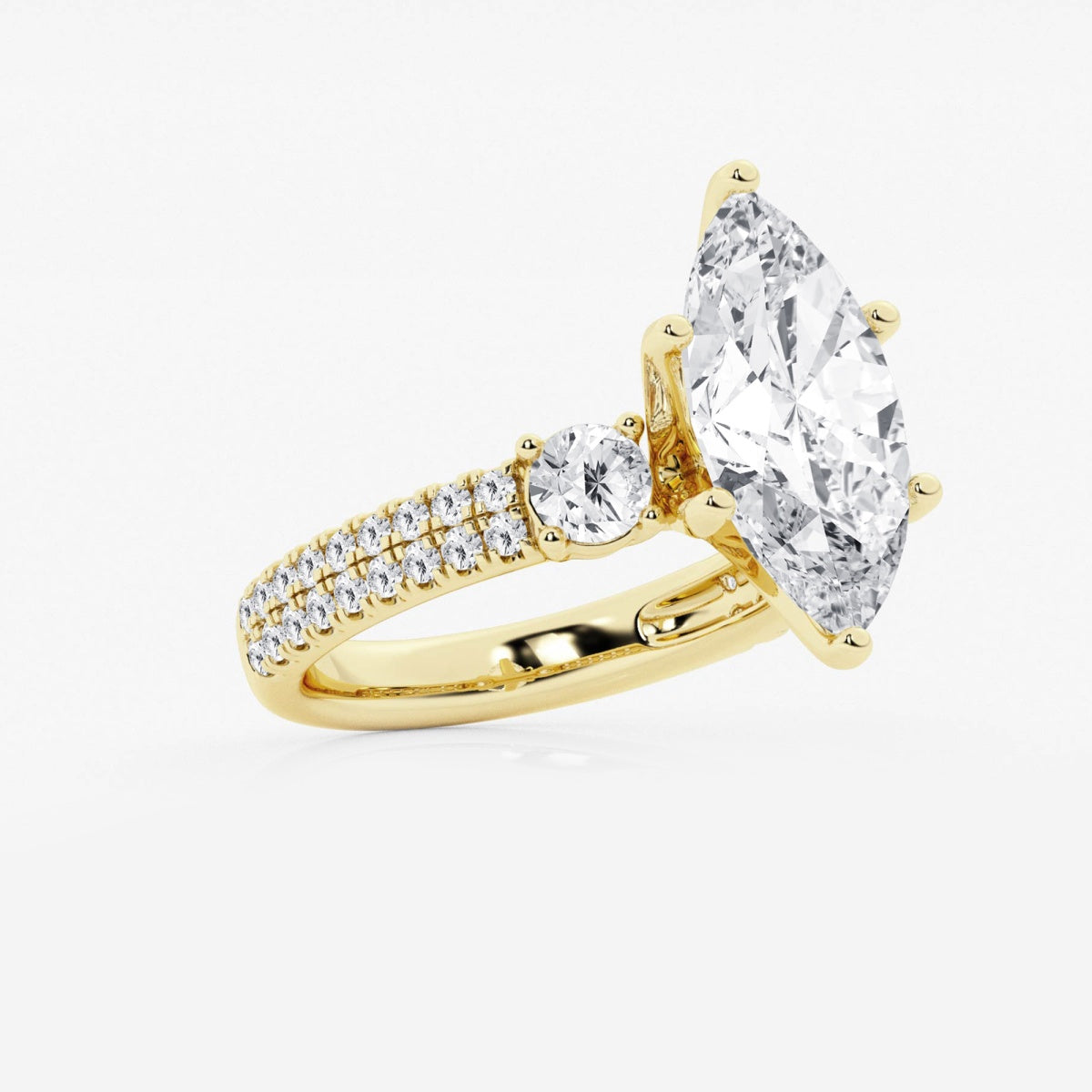 Vivienne - Double Row Accents Engagement Ring