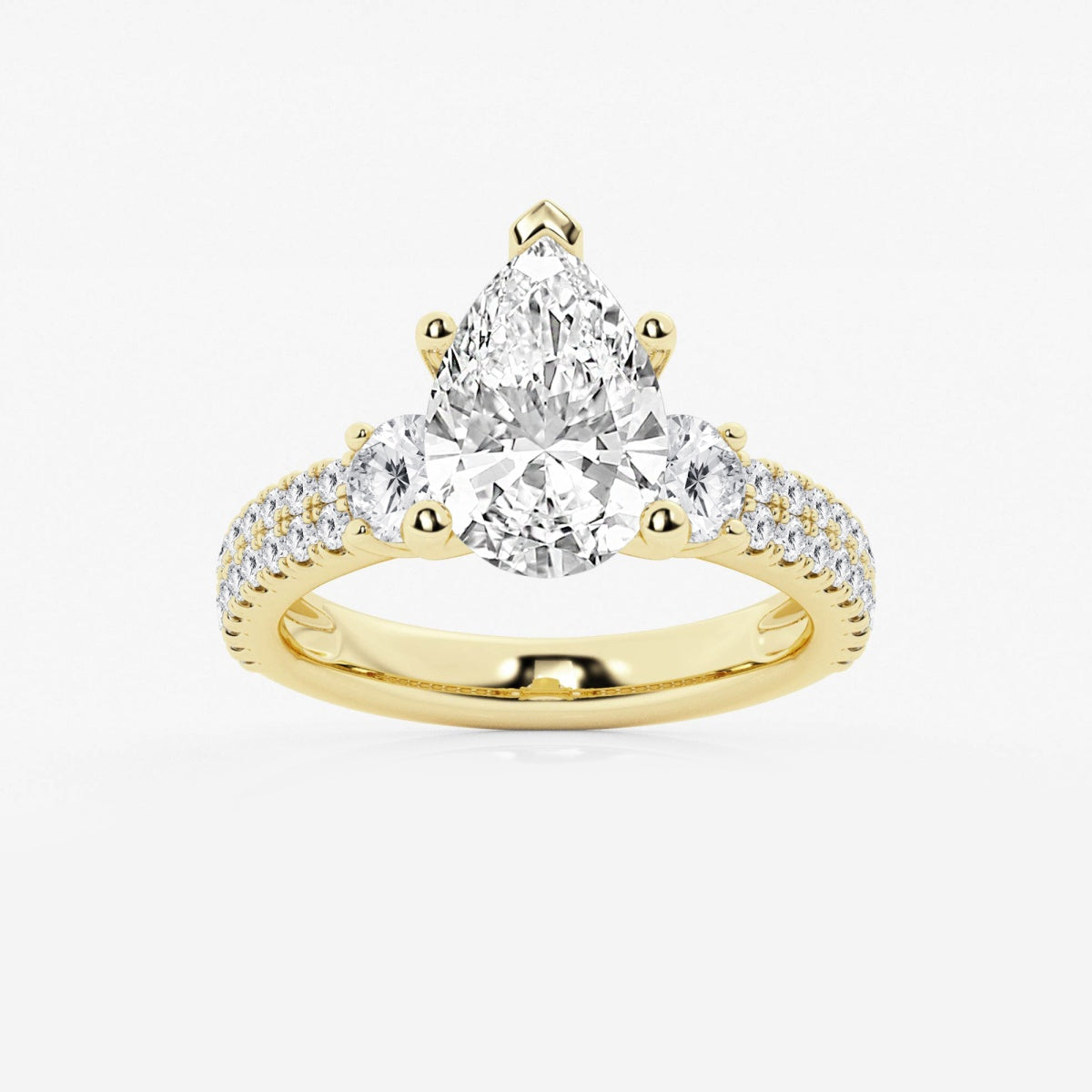 Vivienne - Double Row Accents Engagement Ring