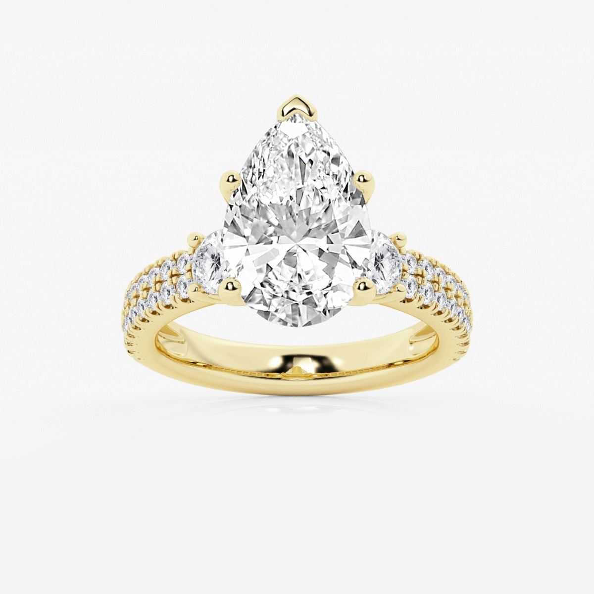 Vivienne - Double Row Accents Engagement Ring