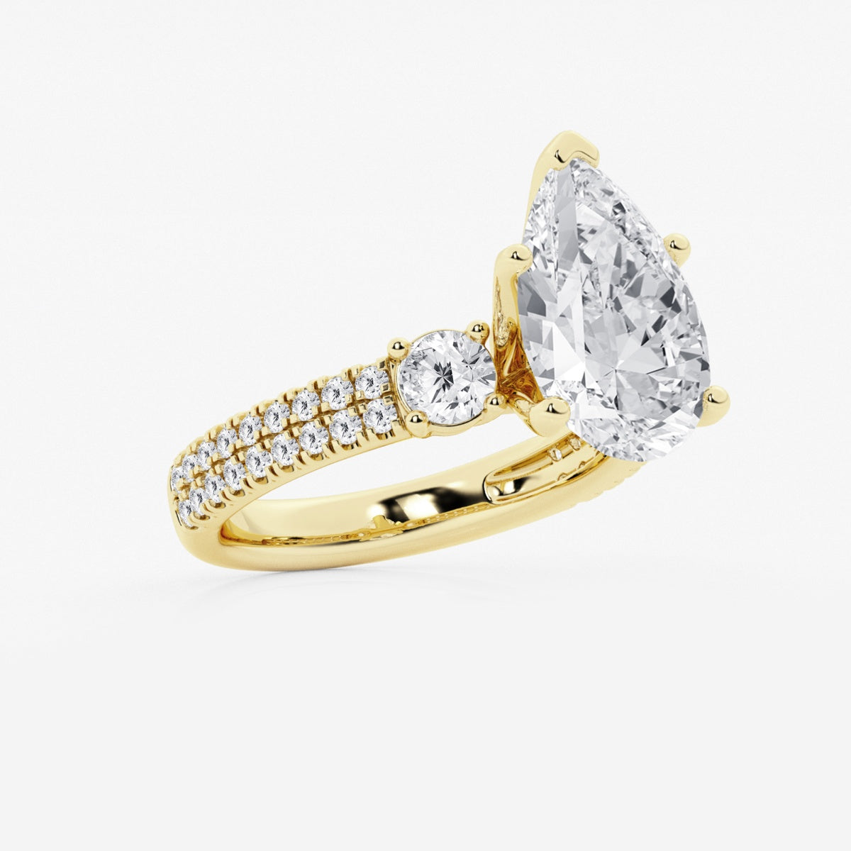 Vivienne - Double Row Accents Engagement Ring