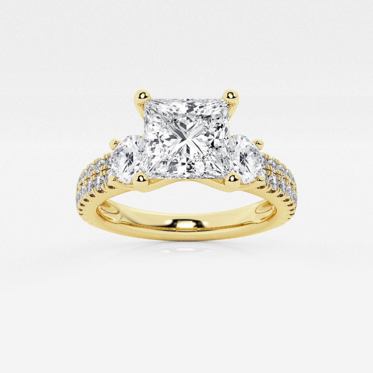 Vivienne - Double Row Accents Engagement Ring