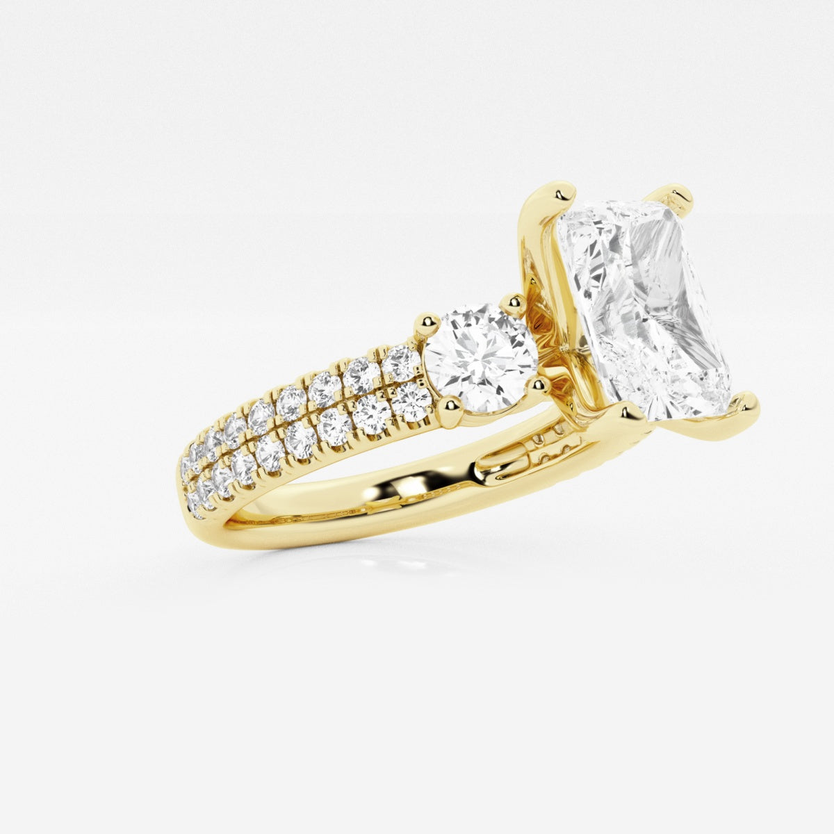 Vivienne - Double Row Accents Engagement Ring