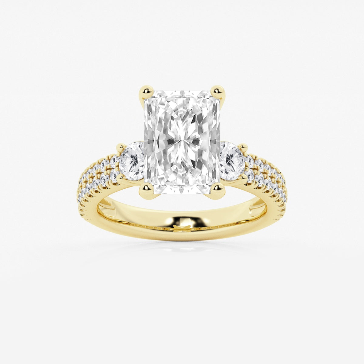 Vivienne - Double Row Accents Engagement Ring