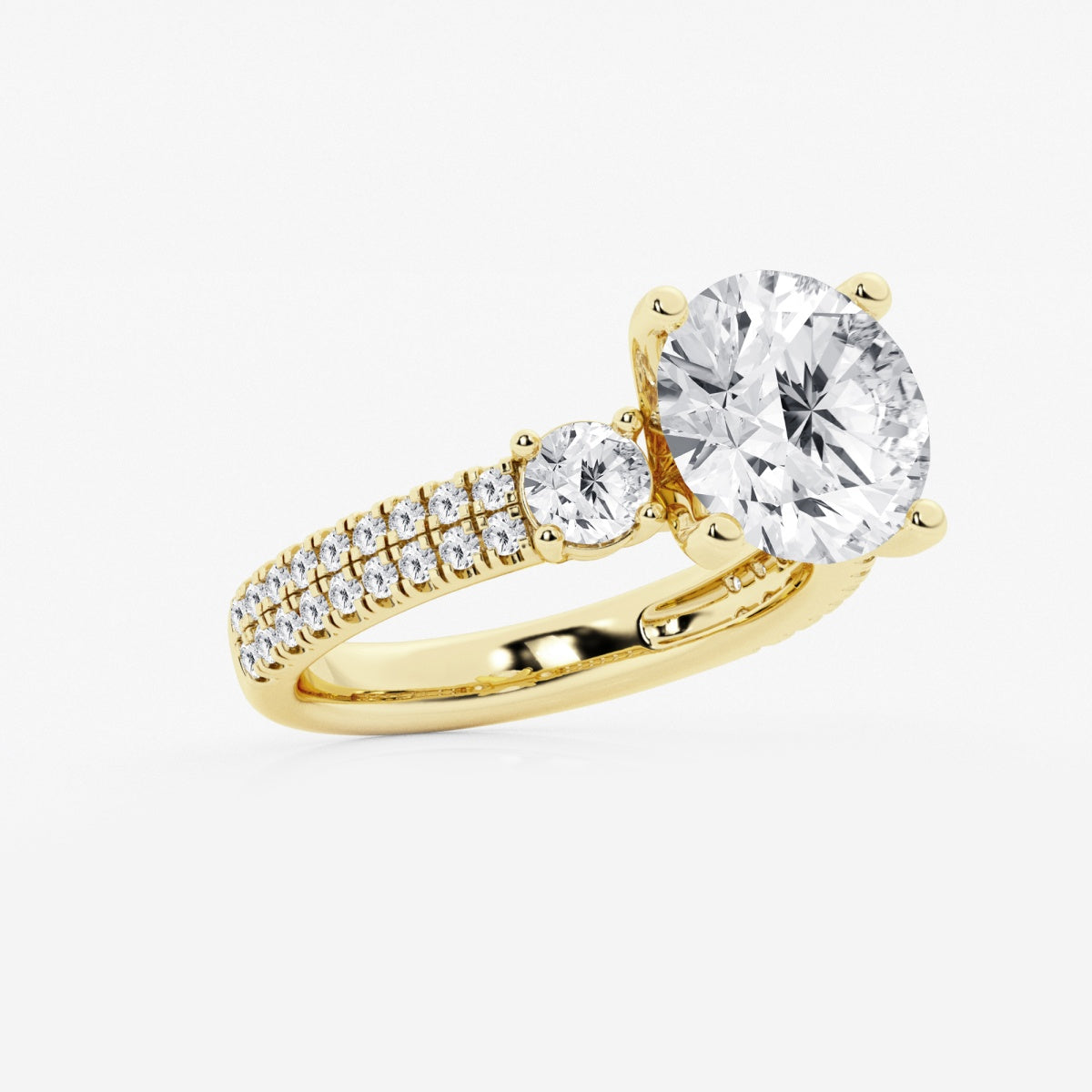 Vivienne - Double Row Accents Engagement Ring