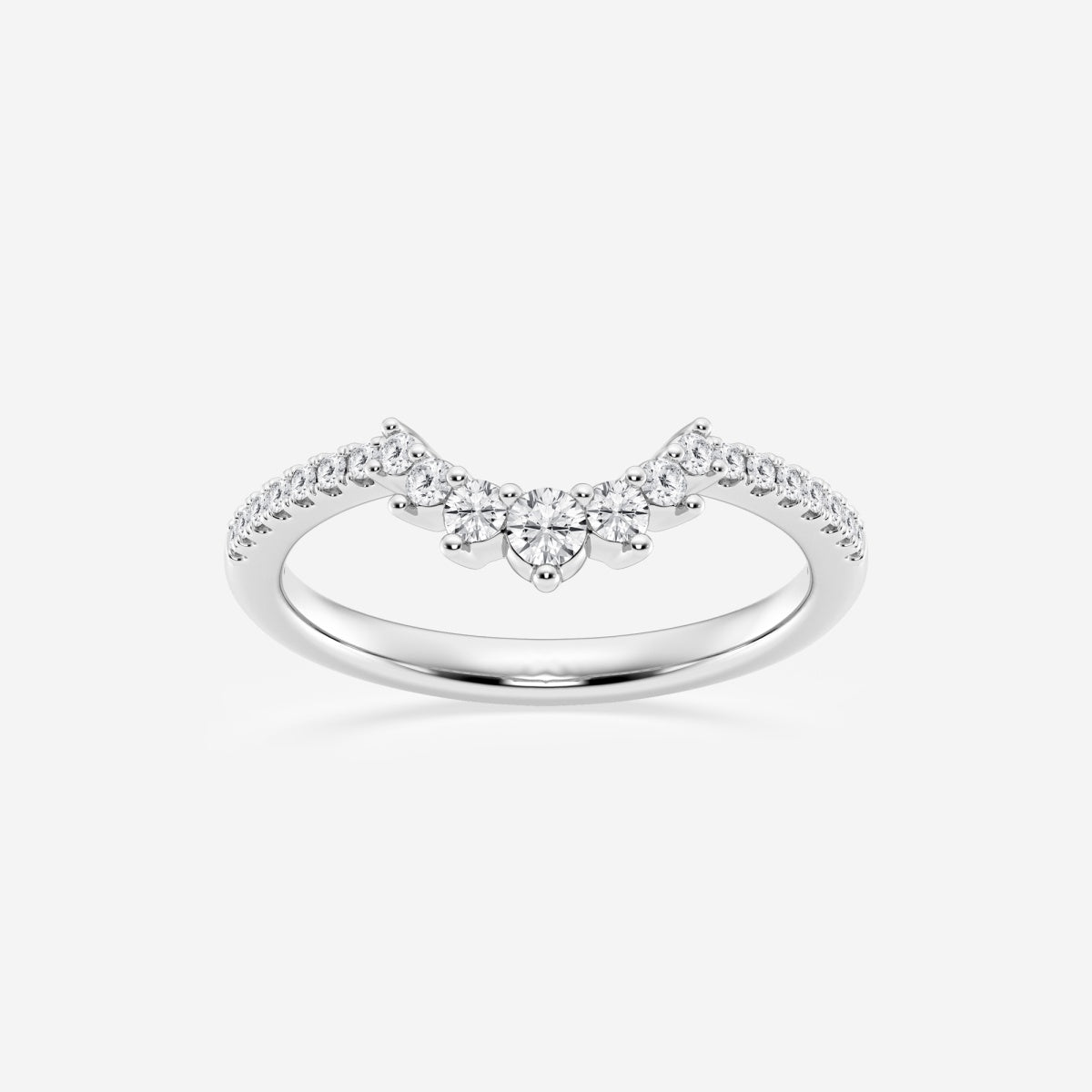 Lab grown diamond stackable rings in 14K white gold and Round cut diamond with designed for layering and personal style