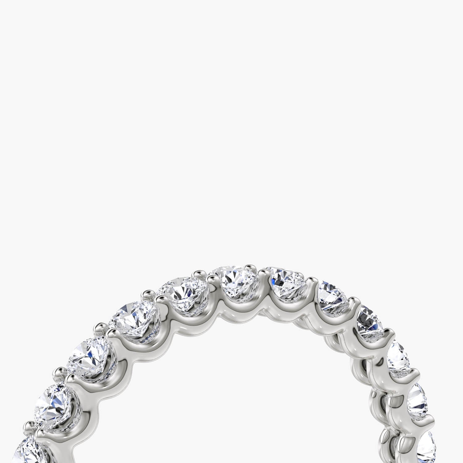 Lab grown diamond eternity ring in 14K white gold and Round cut diamond with representing endless love and modern elegance