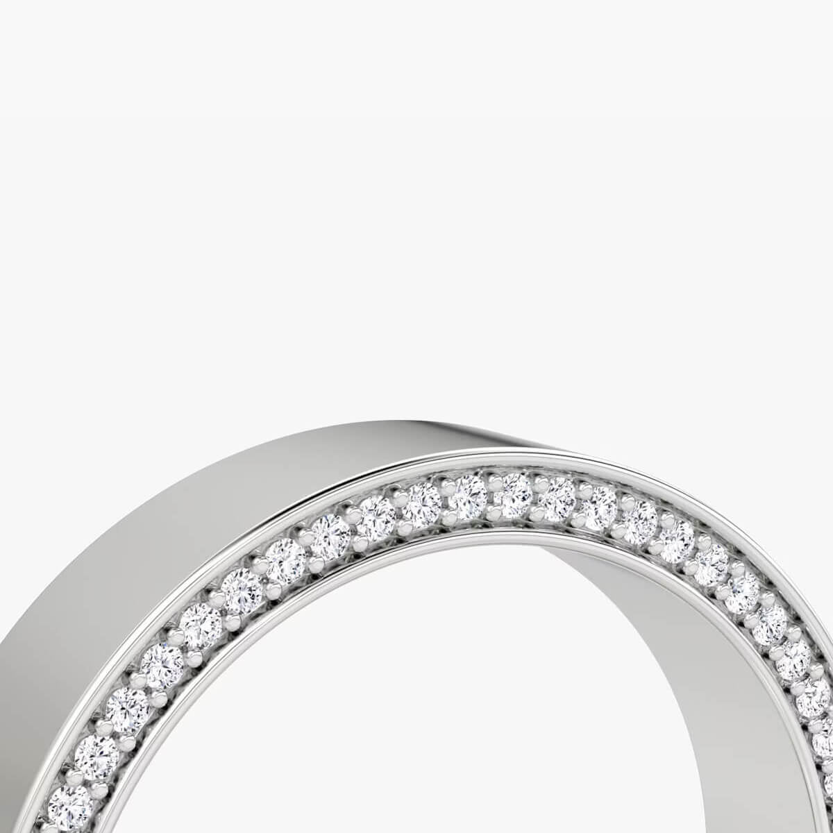 Lab grown diamond men’s ring in 14K white gold and pear cut diamond with bold design and contemporary style