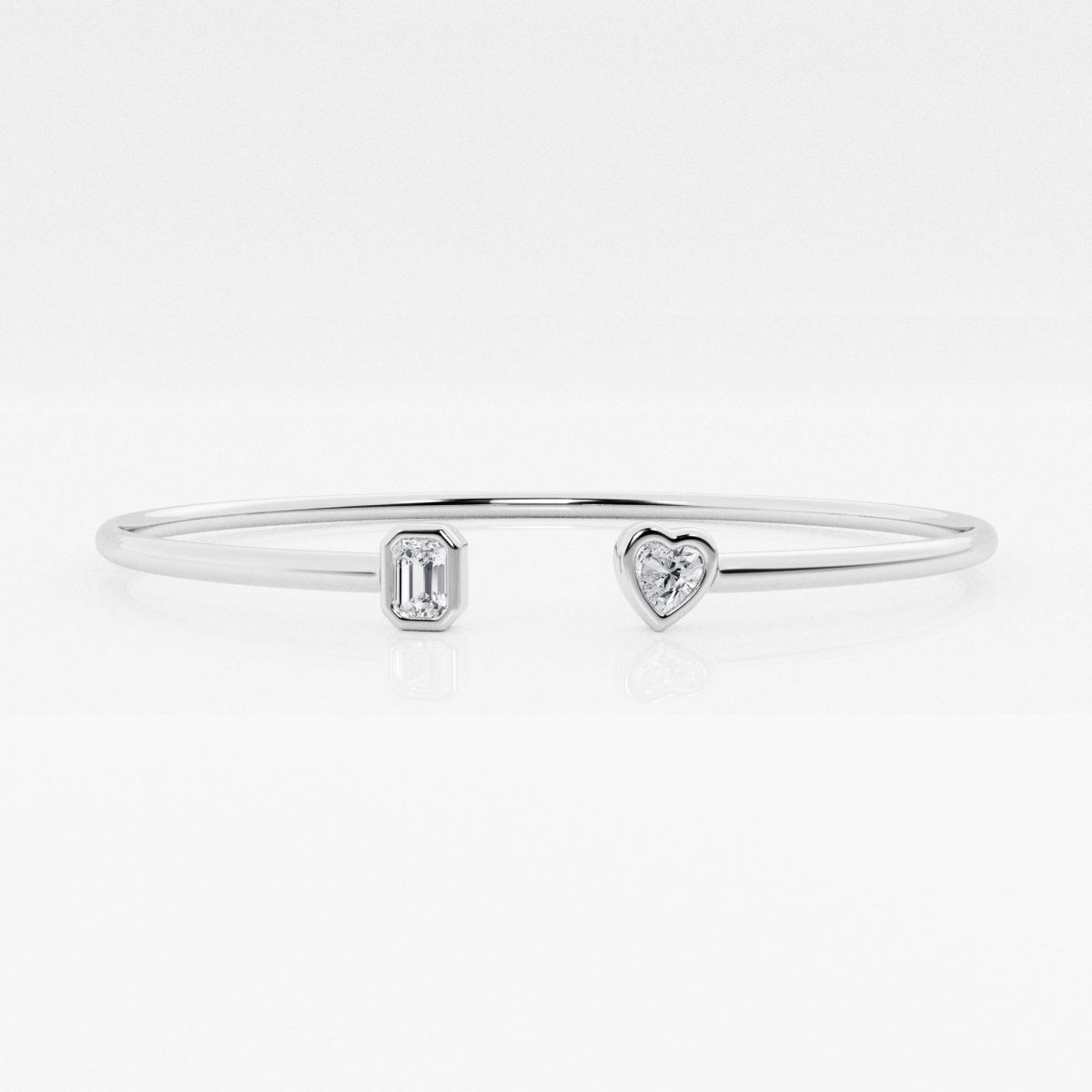 Lab grown diamond bracelets in 14K white gold and Round cut diamond with showcasing timeless elegance and sustainable luxury