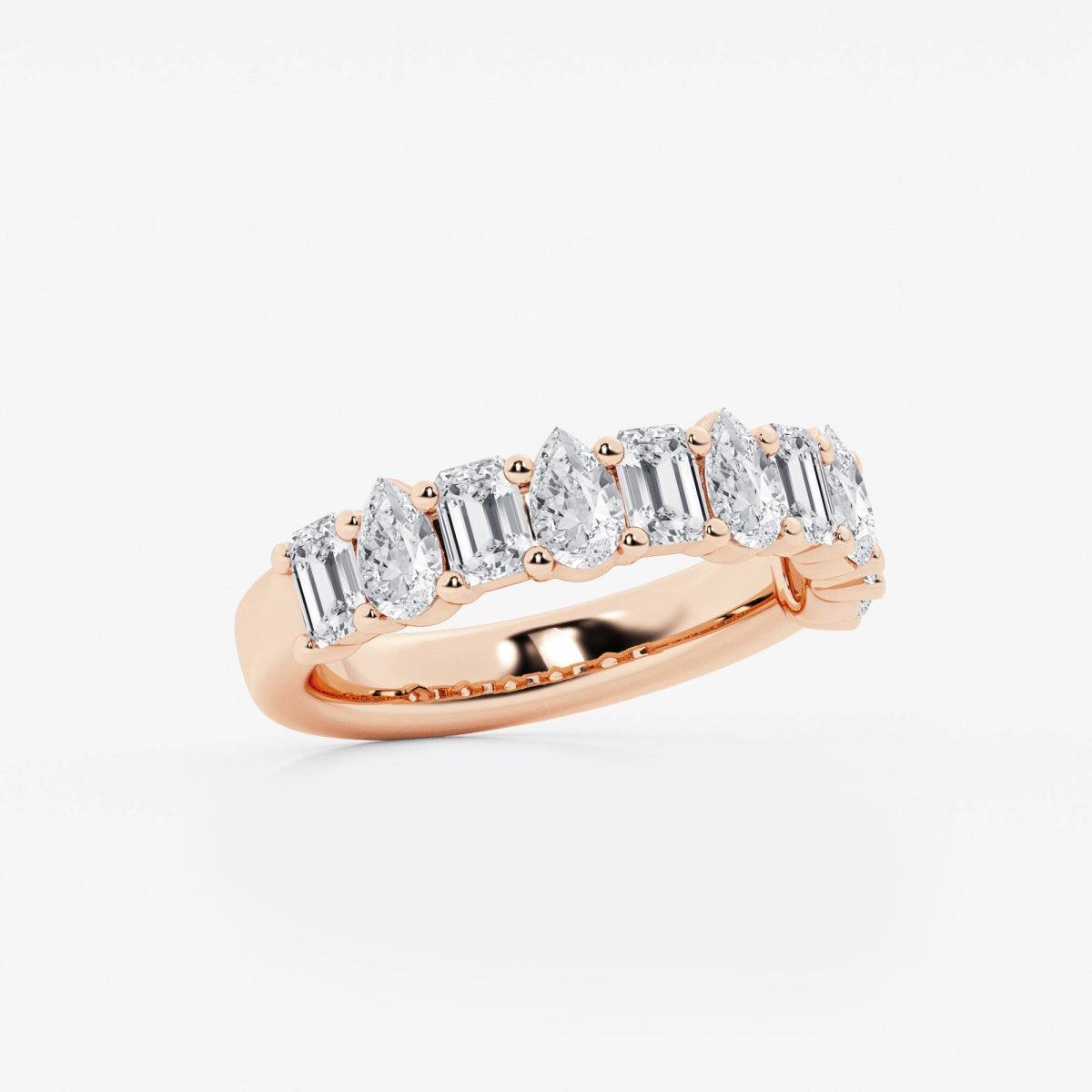 Adeline - Alternating Stone Design Wedding Ring