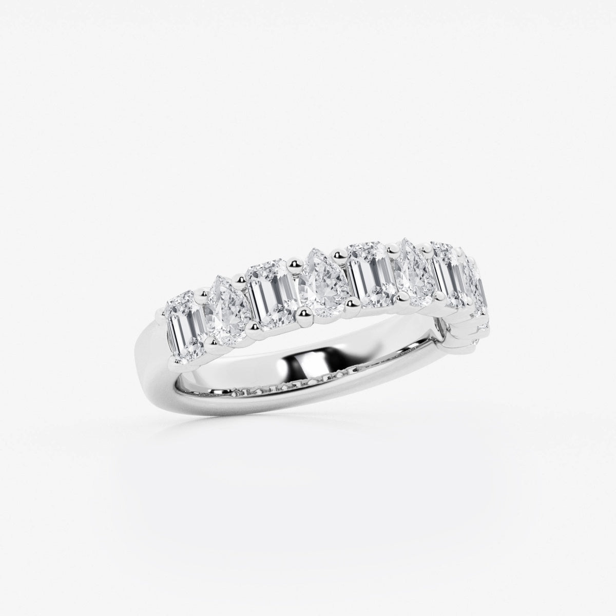 Adeline - Alternating Stone Design Wedding Ring