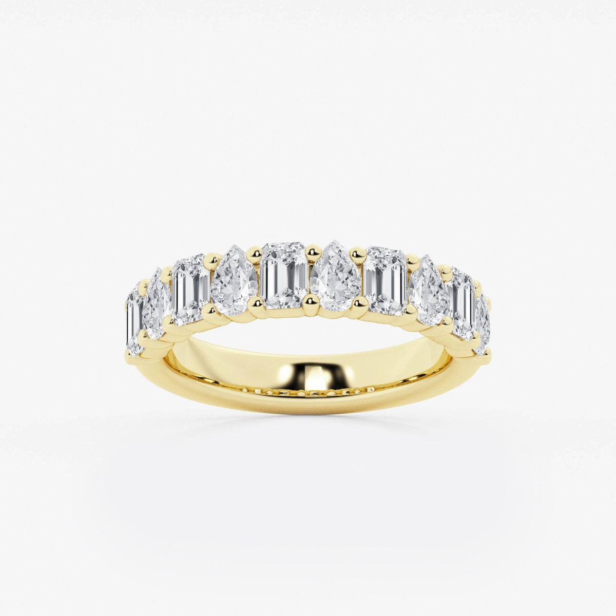 Adeline - Alternating Stone Design Wedding Ring