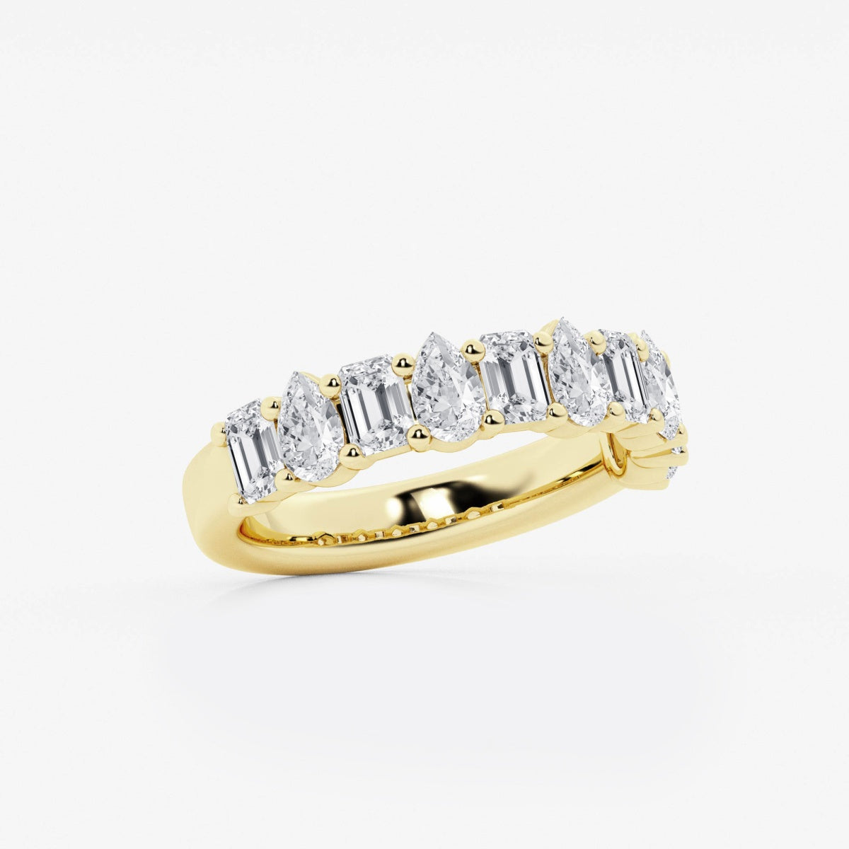 Adeline - Alternating Stone Design Wedding Ring