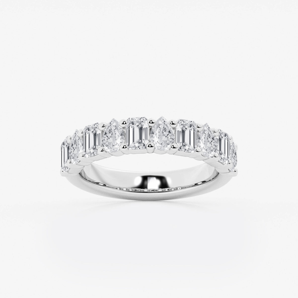 Adeline - Alternating Stone Design Wedding Ring