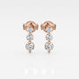 Adeline - Cascading Three-Stone Elegance Earrings