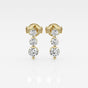 Adeline - Cascading Three-Stone Elegance Earrings