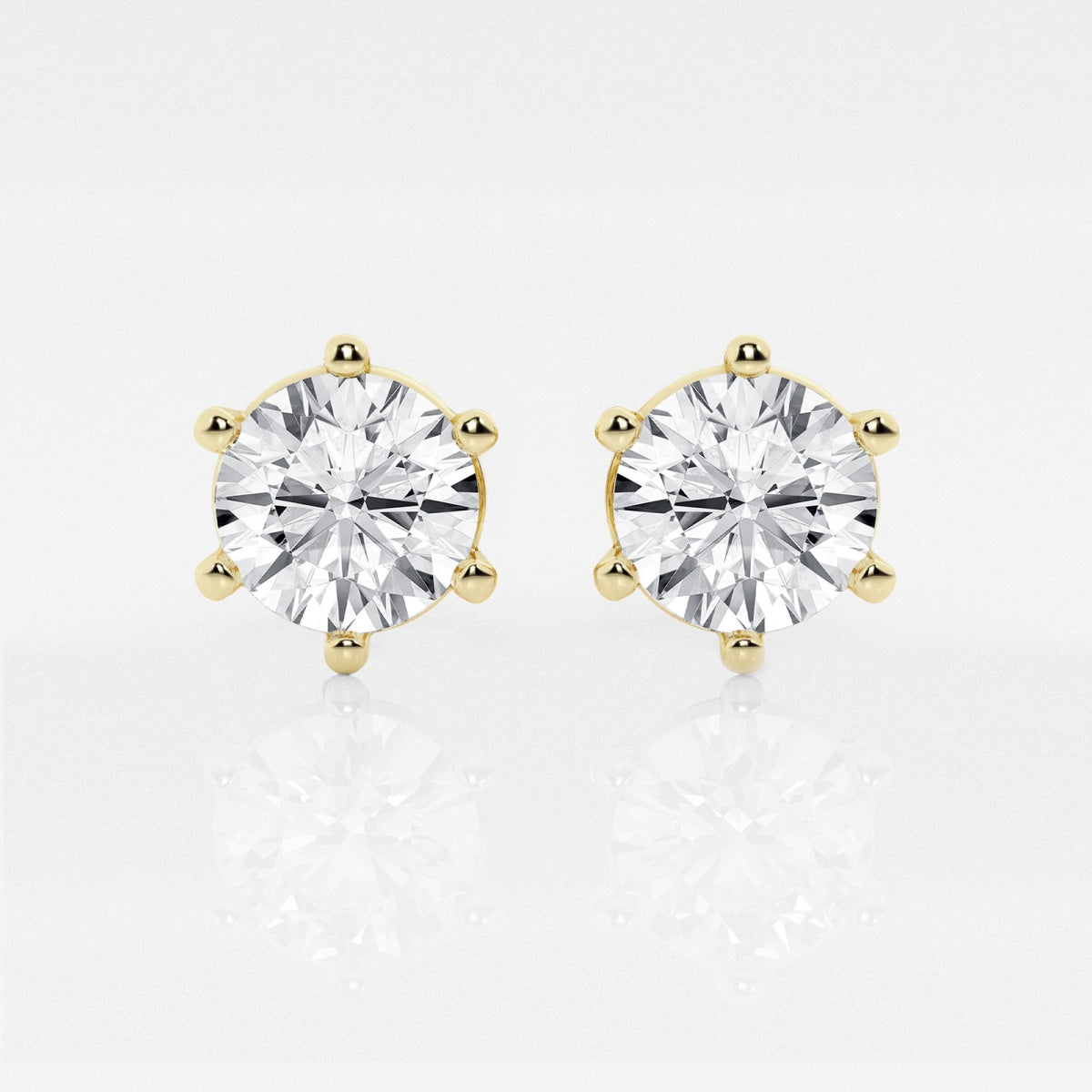 Adeline - Classic Six-Prong Style Earrings