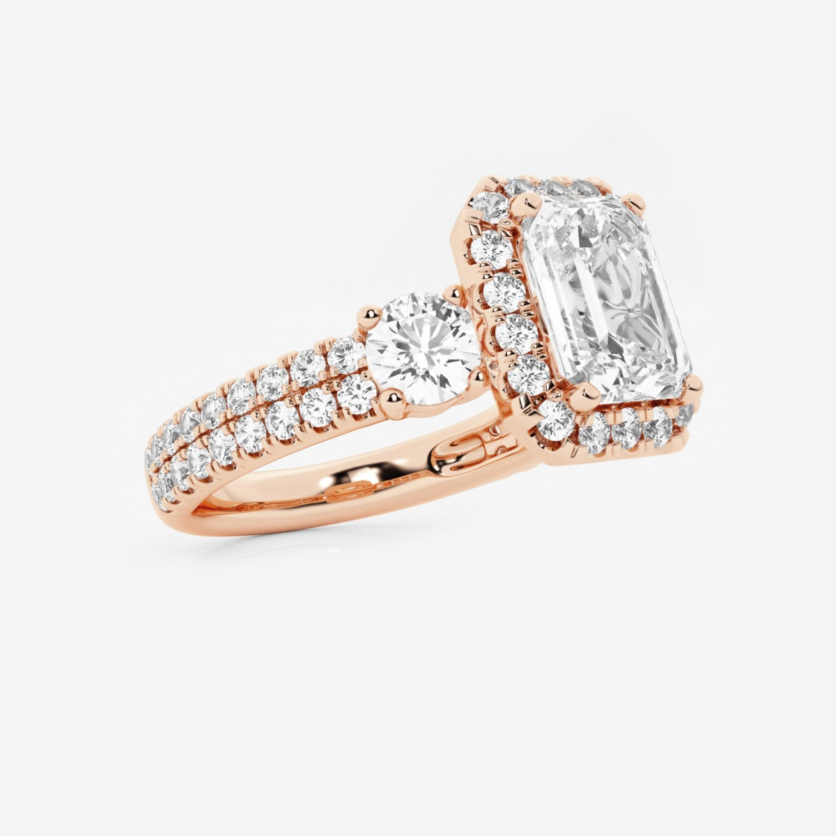 Adriana - Double Row Halo Engagement Ring