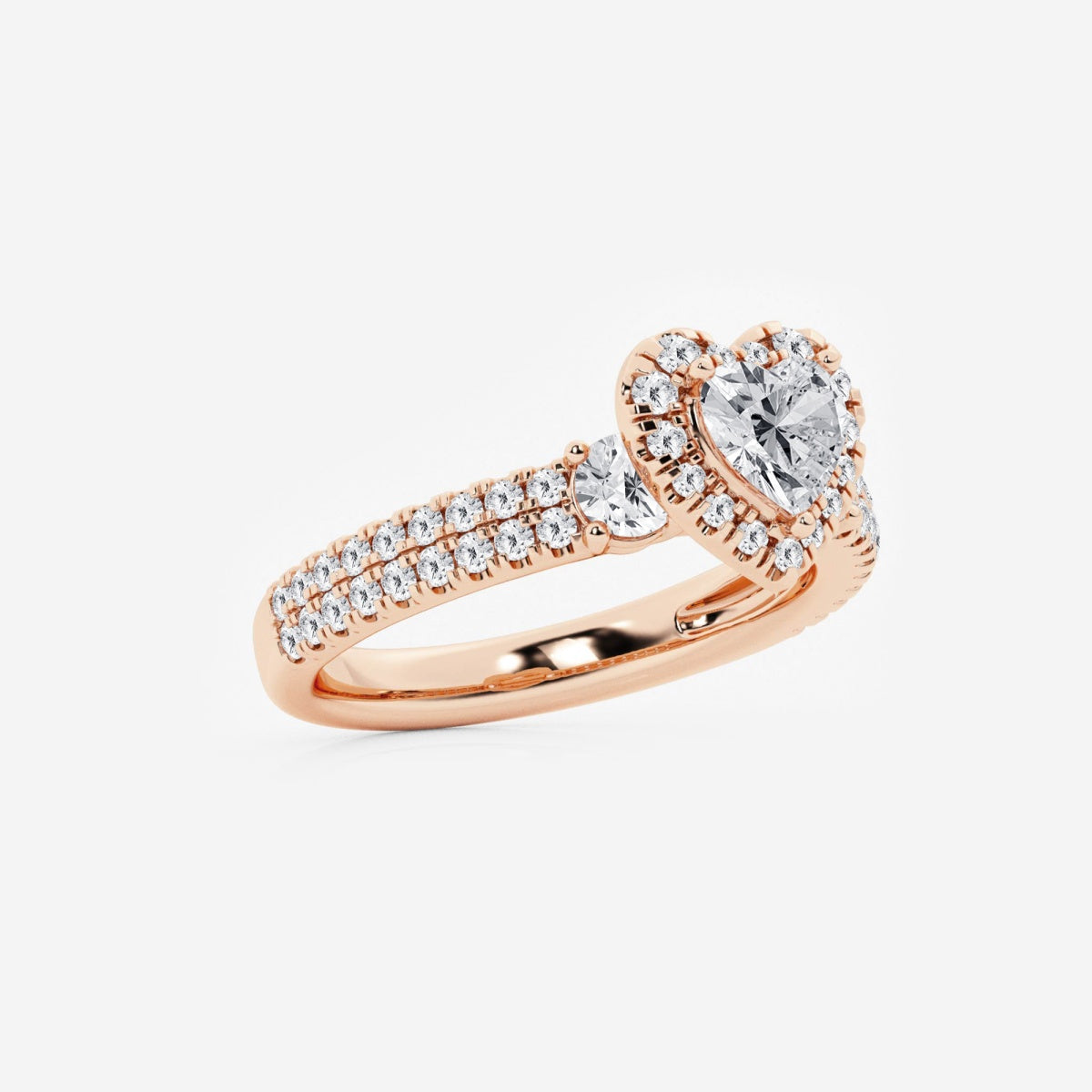 Adriana - Double Row Halo Engagement Ring