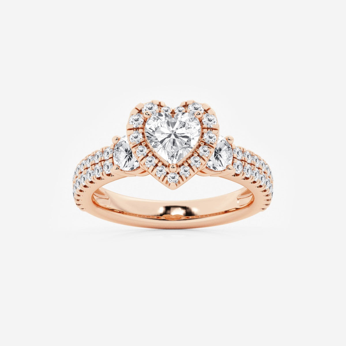 Adriana - Double Row Halo Engagement Ring