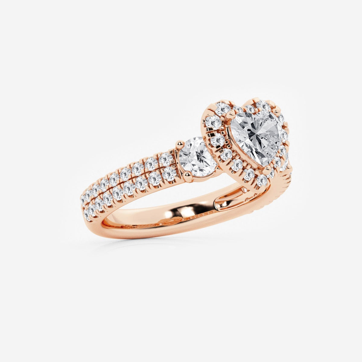 Adriana - Double Row Halo Engagement Ring