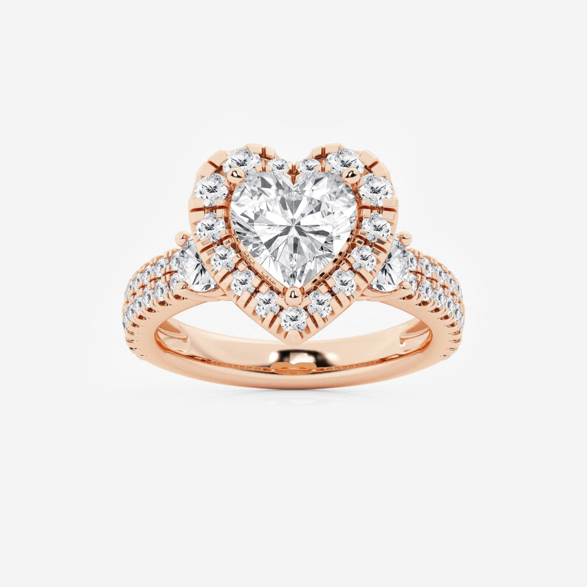 Adriana - Double Row Halo Engagement Ring