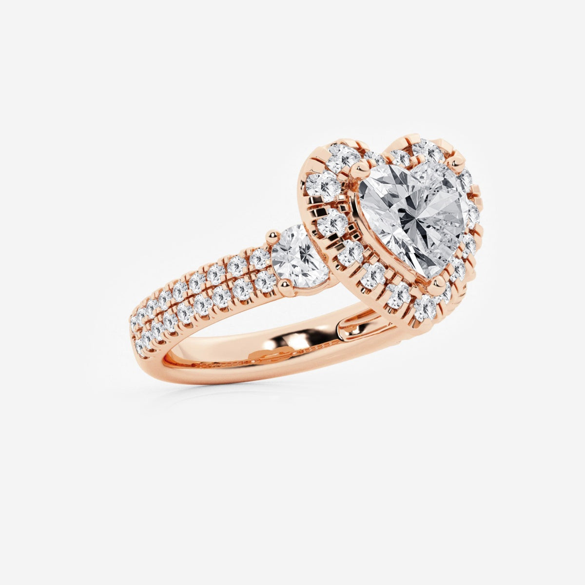 Adriana - Double Row Halo Engagement Ring