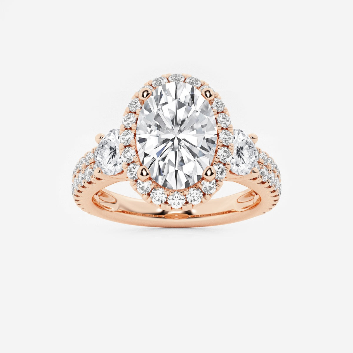 Adriana - Double Row Halo Engagement Ring