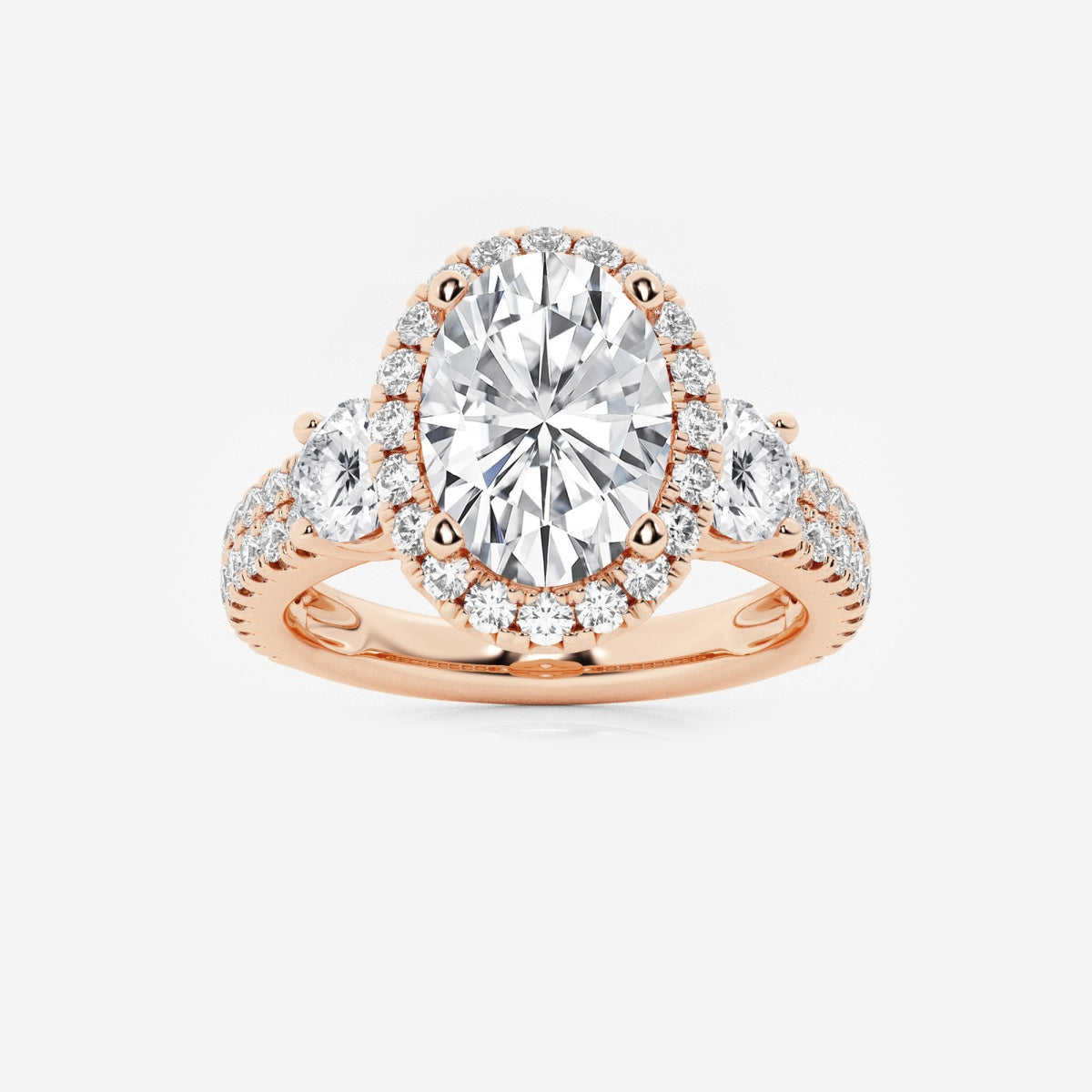 Adriana - Double Row Halo Engagement Ring