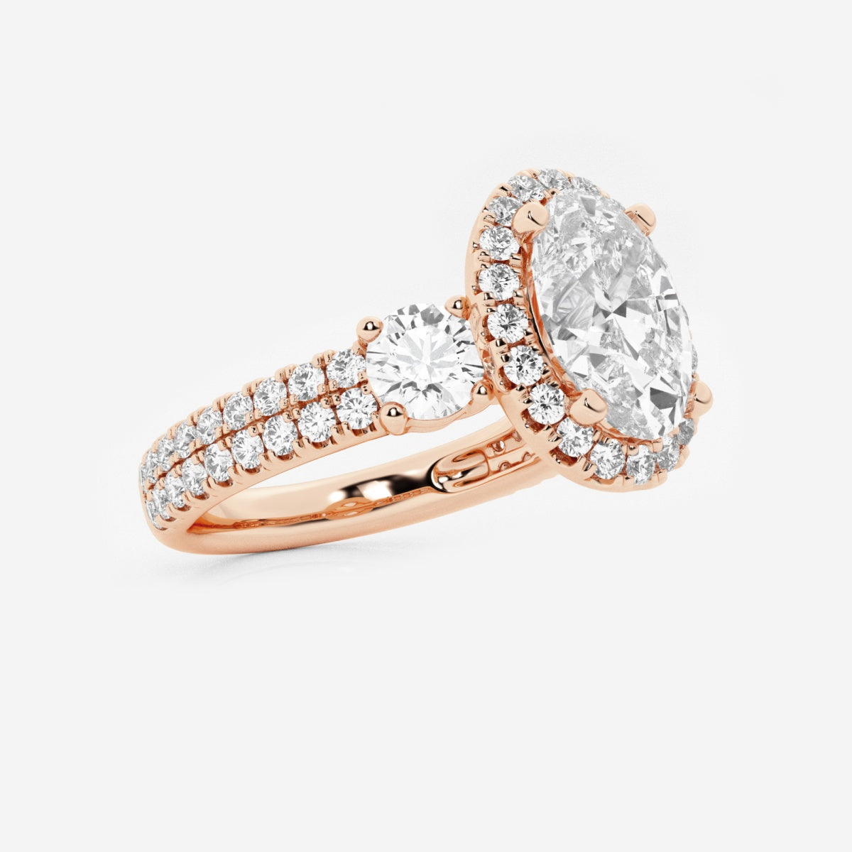 Adriana - Double Row Halo Engagement Ring