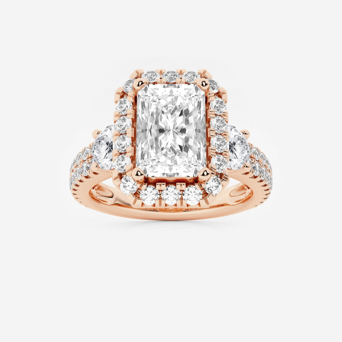 Adriana - Double Row Halo Engagement Ring