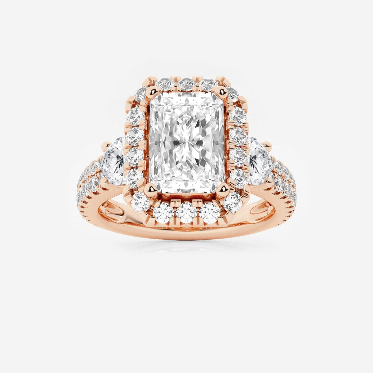 Adriana - Double Row Halo Engagement Ring