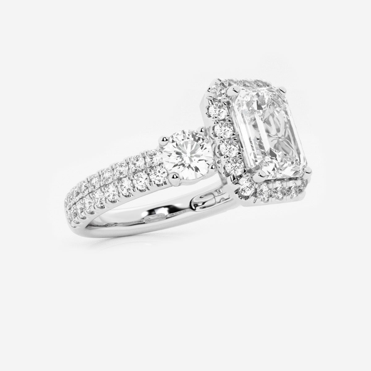 Adriana - Double Row Halo Engagement Ring