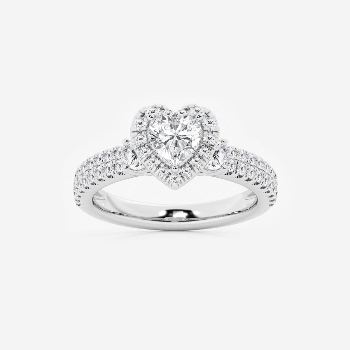 Adriana - Double Row Halo Engagement Ring