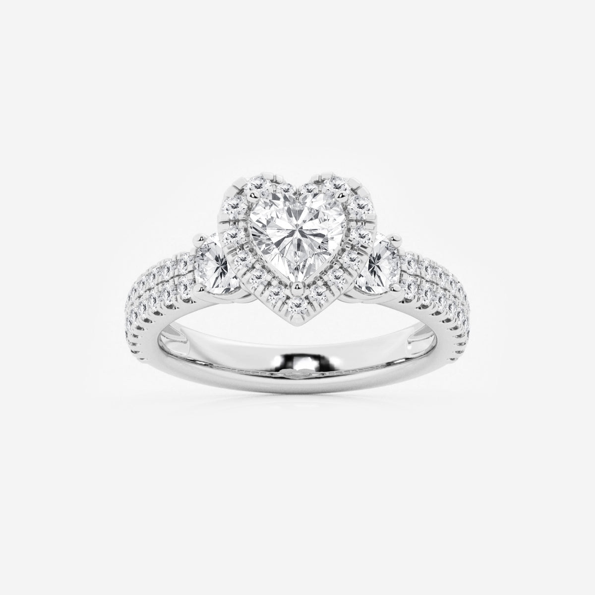 Adriana - Double Row Halo Engagement Ring