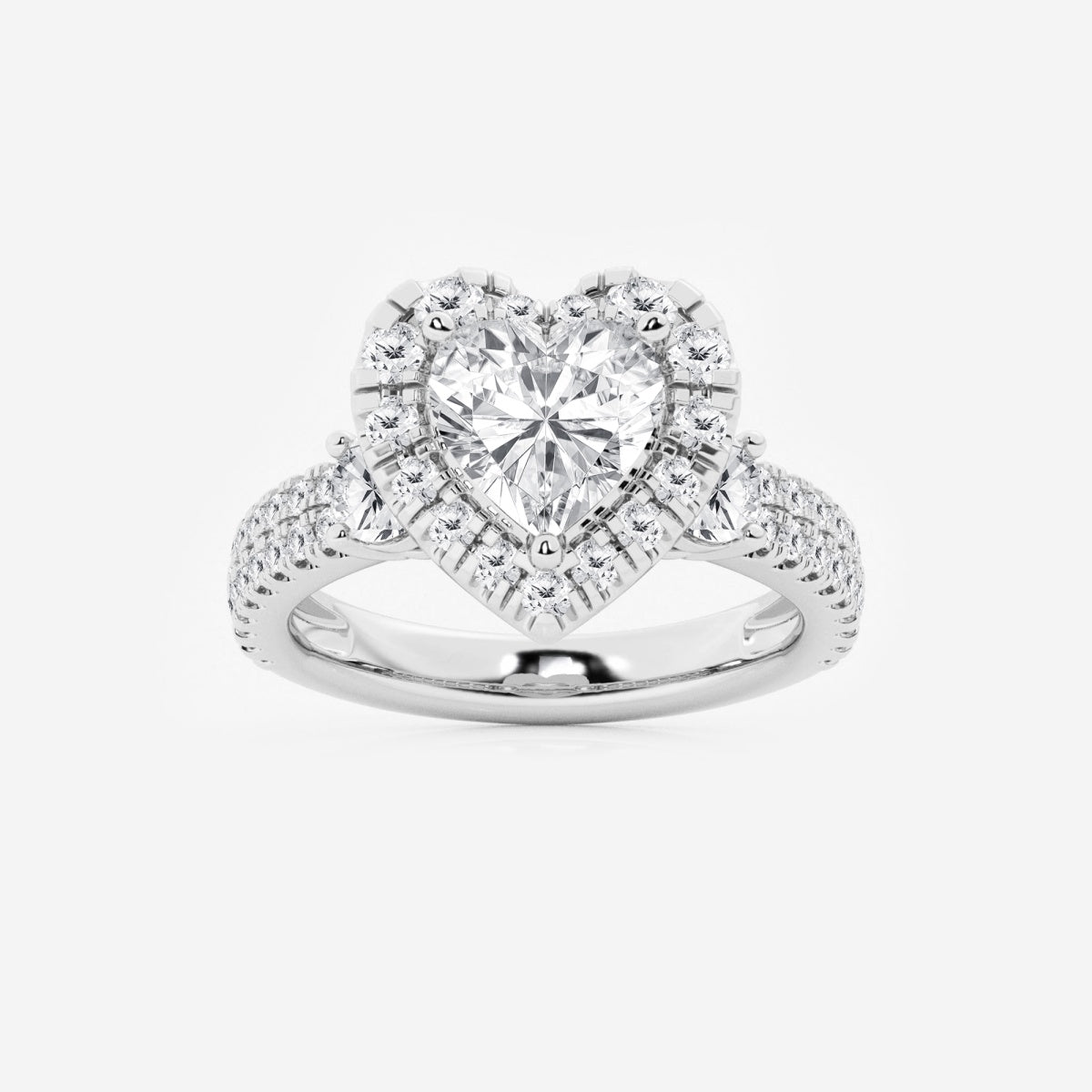 Adriana - Double Row Halo Engagement Ring