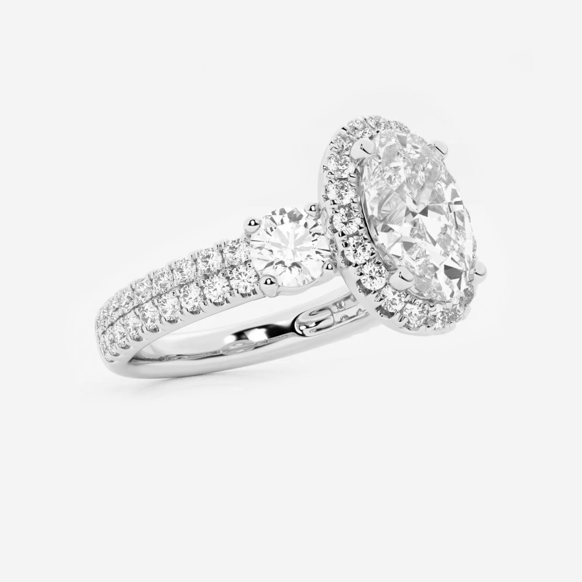 Adriana - Double Row Halo Engagement Ring