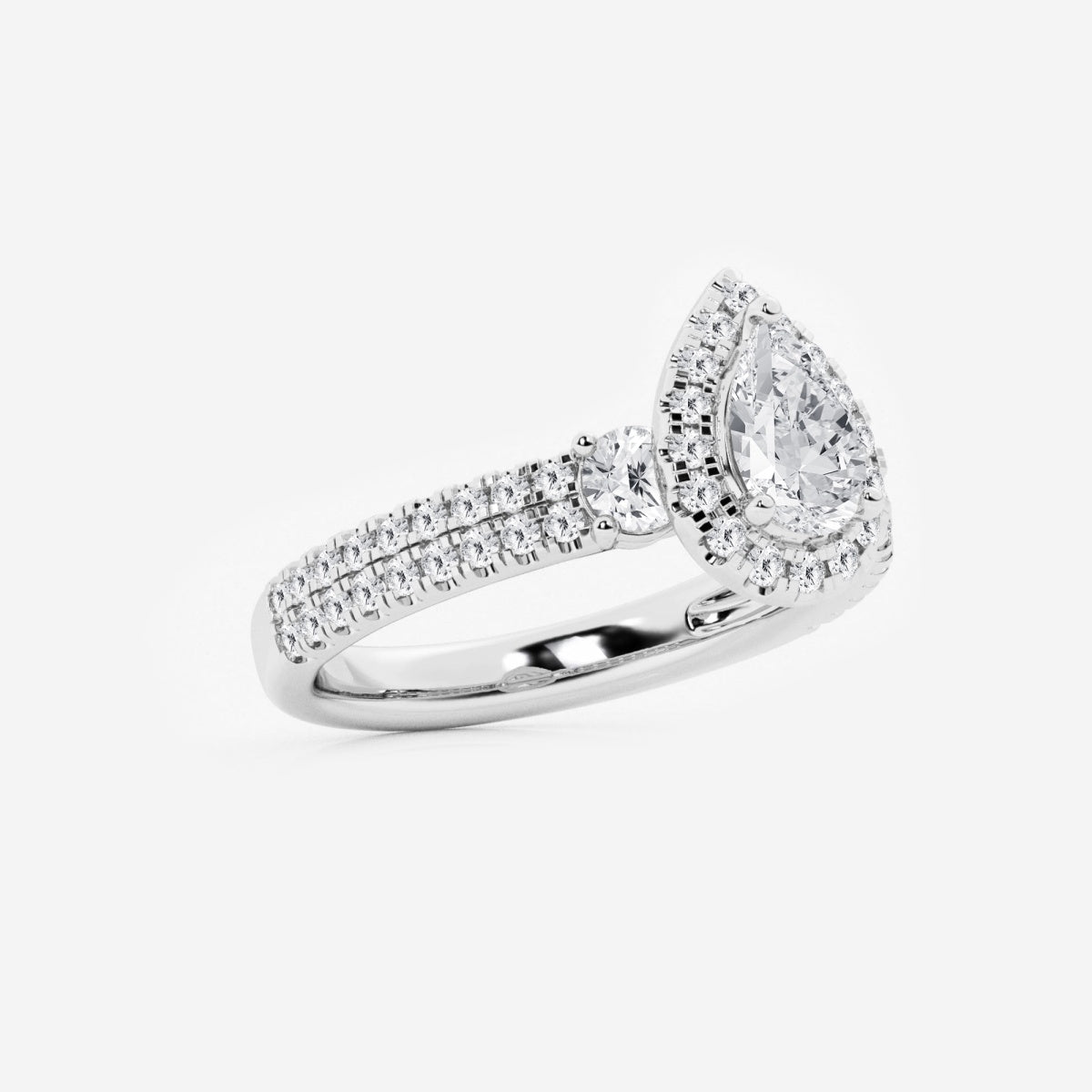 Adriana - Double Row Halo Engagement Ring