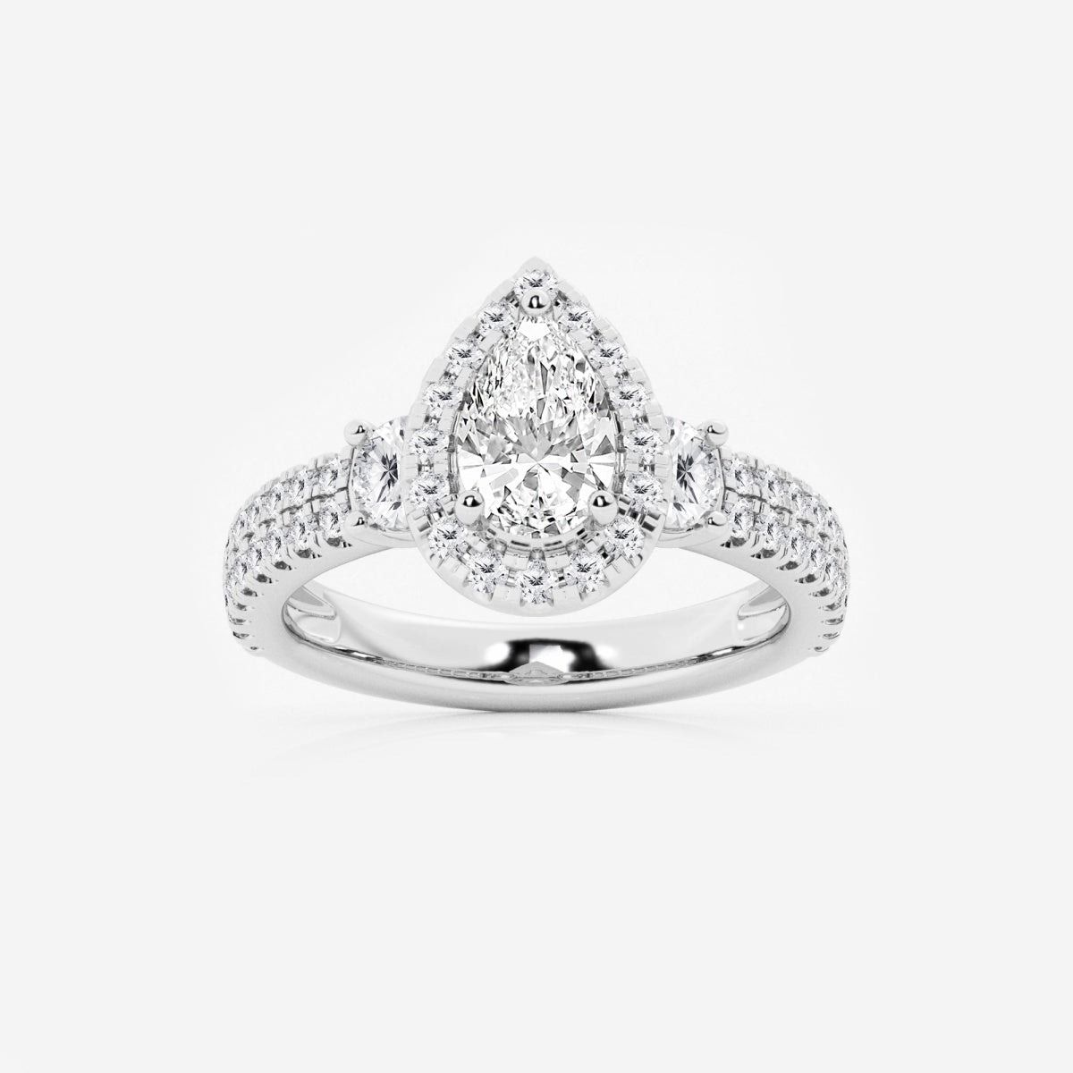 Adriana - Double Row Halo Engagement Ring