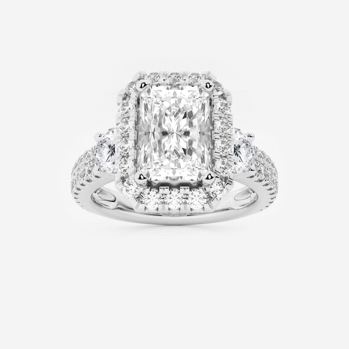 Adriana - Double Row Halo Engagement Ring