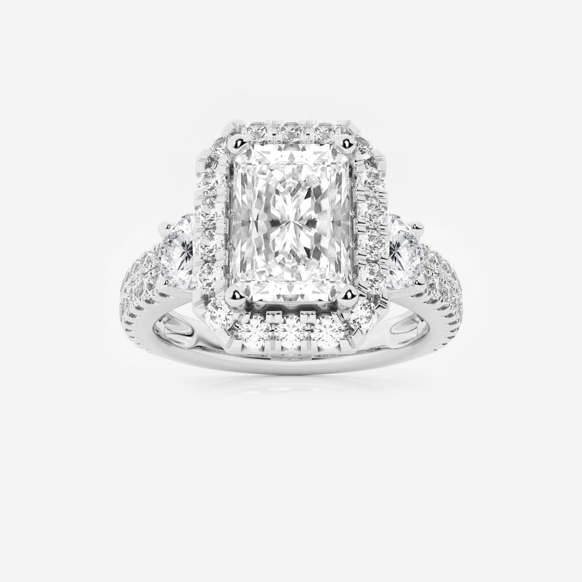 Adriana - Double Row Halo Engagement Ring