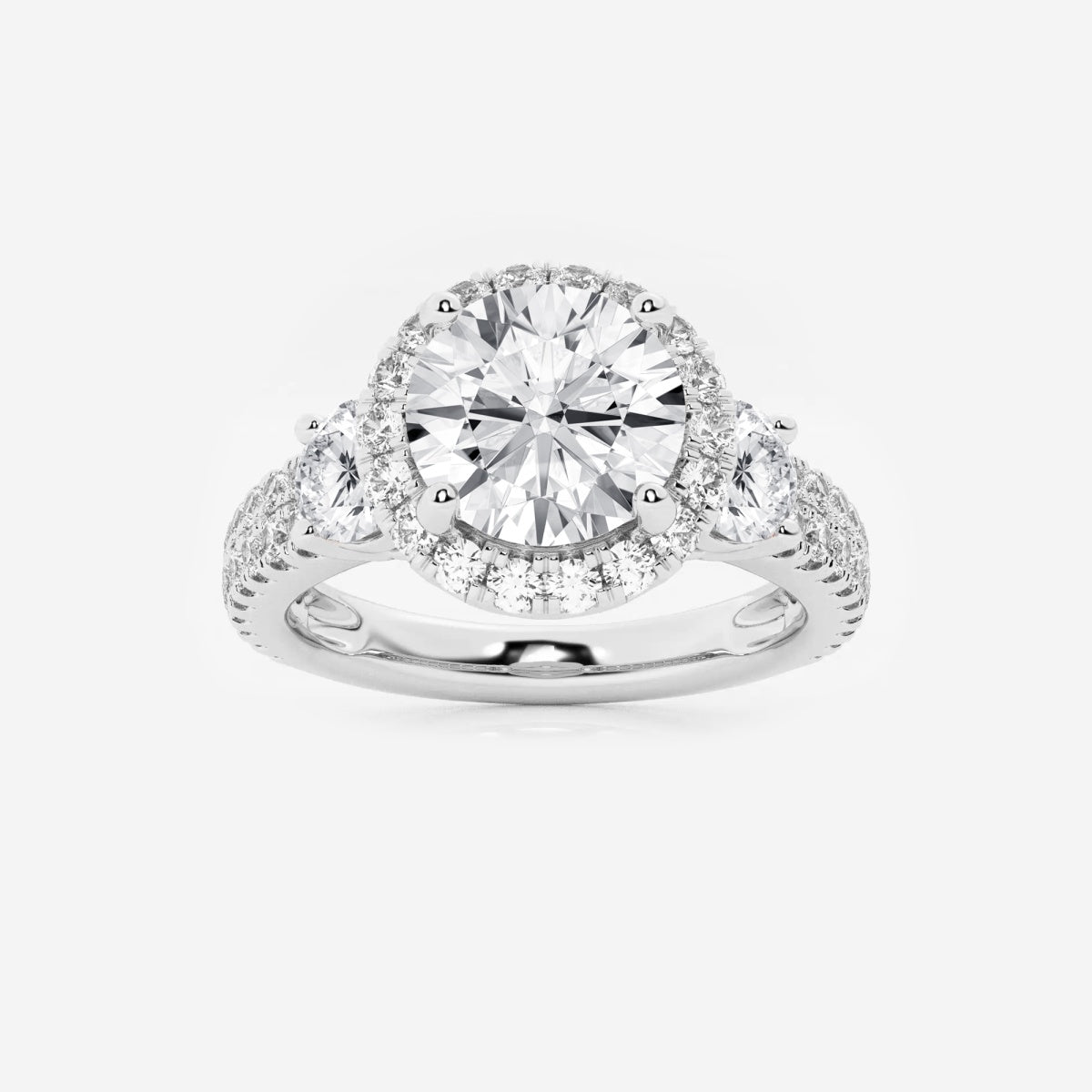 Adriana - Double Row Halo Engagement Ring