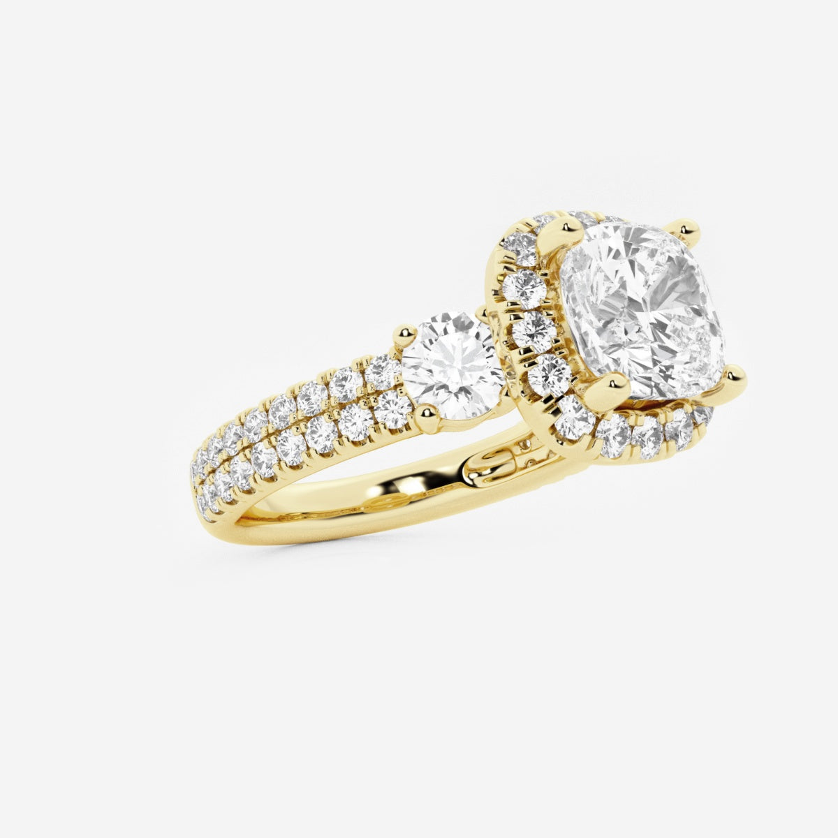 Adriana - Double Row Halo Engagement Ring