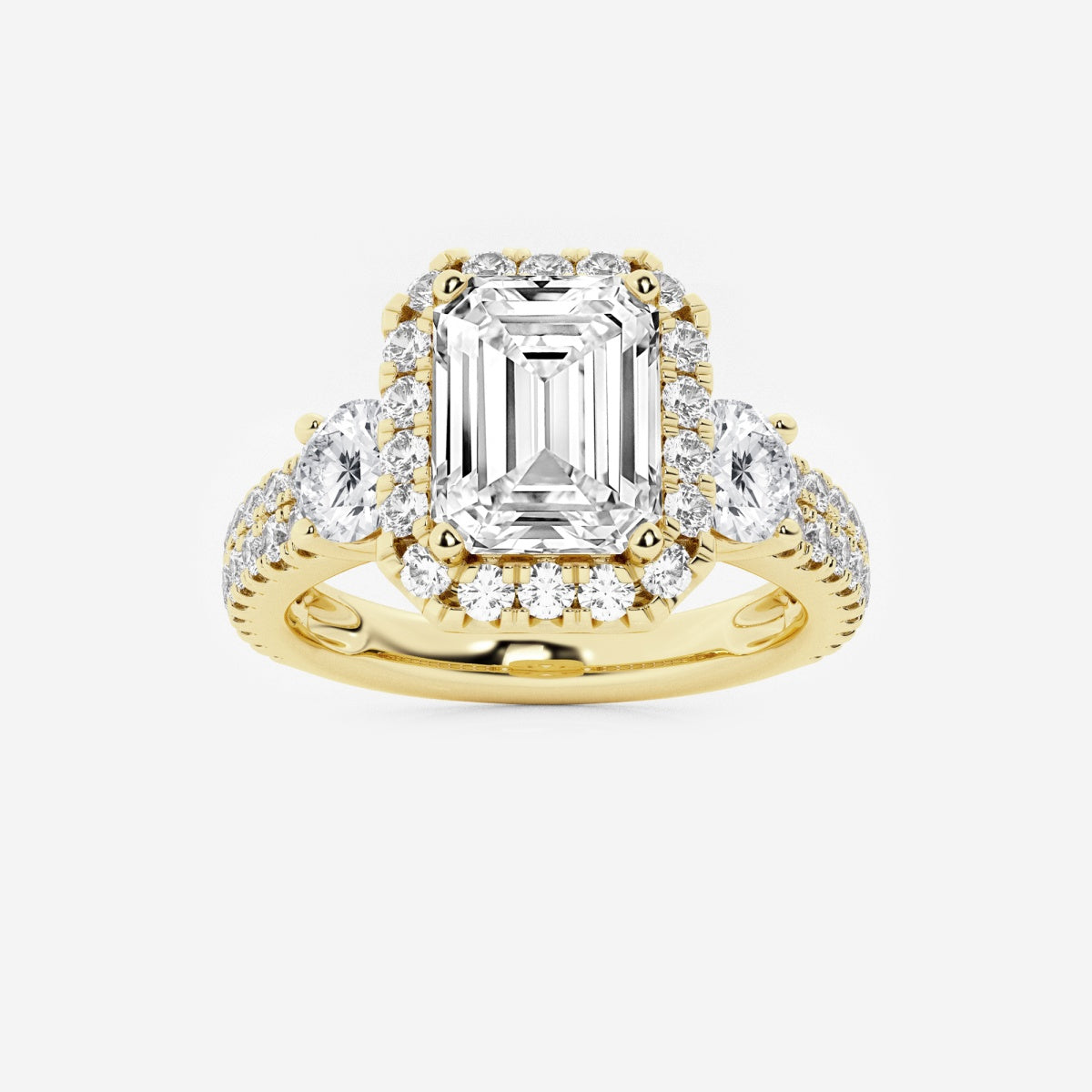 Adriana - Double Row Halo Engagement Ring